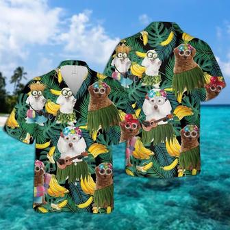 Poodle Hawaiian Shirt, Tropical Summer Leaves Hawaiian Shirt For Men - Perfect Gift For Poodle Lovers, Husband, Boyfriend, Friend, Family - Seseable