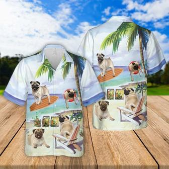 Pug Aloha Hawaiian Shirt - Pug Summer Beach Hawaiian Shirt, Pug Summer Vacation Hawaiian Shirt For Men & Women, Pug Lover - Seseable