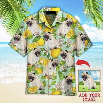 Pug Hawaiian Shirt Custom Photo - Funny Dog Lemon Tropical Personalized Hawaiian Shirts - Perfect Gift For Dog Lovers, Family, Friends | Seseable CA