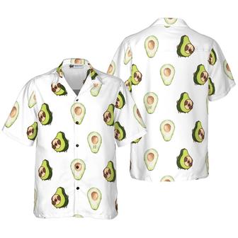 Pug Hawaiian Shirt, Pug Shirt, Avocado Seamless Dogs Aloha Shirt For Men - Perfect Gift For Pug Lover, Husband, Boyfriend, Friend, Family - Seseable