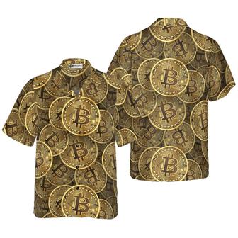 Realistic Seamless Bitcoin Cryptocurrency Hawaiian Shirt, Colorful Summer Aloha Shirt For Men Women, Perfect Gift For Friend, Family, Husband, Wife - Seseable