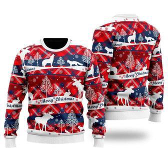 Red Blue Light Up Christmas Ugly Sweater For Men & Women | Favorety CA