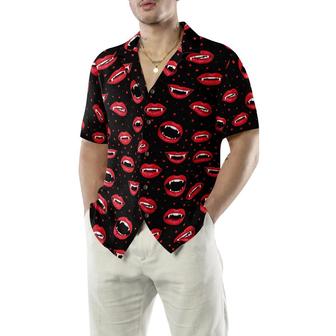 Red Vampire Lips Hawaiian Shirt - Perfect Gift For Lover, Friend, Family - Seseable