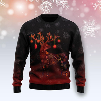 Reindeer Christmas Tie Dye Funny Ugly Sweater - Thegiftio UK