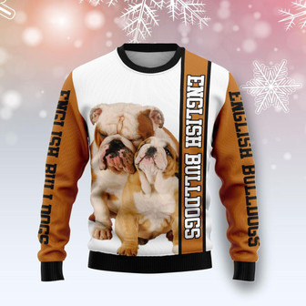 Rescued English Bulldog Ugly Sweater For Men And Women - Thegiftio UK