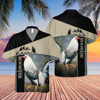 Rooster Aloha Hawaiian Shirt - Love Rooster Chickens Pattern Hawaiian Shirt, Forest Rooster Hawaiian Shirt For Men & Women, Rooster Lover - Seseable