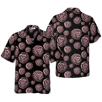 Rose Gold In Black Aloha Hawaiian Shirt For Summer, Colorful Shirt For Men Women, Perfect Gift For Friend, Team, Family - Seseable