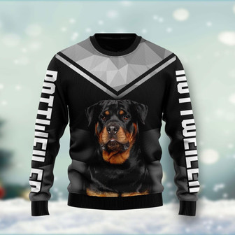Rottweiler I'm A Lover Not A FIghter Christmas Funny Ugly Sweater - Thegiftio UK