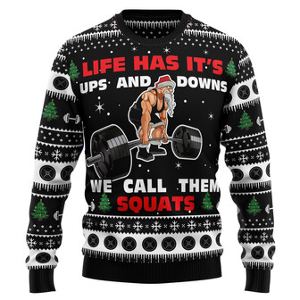 Santa Claus Love Gym Ugly Christmas Sweater - Thegiftio UK