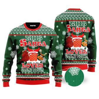 Santa Loves Going Down Funny Ugly Christmas Sweater For Men & Women | Favorety DE