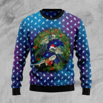 Santa Turtle Christmas Funny Ugly Sweater - Thegiftio UK