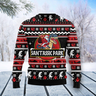 Santassic Park Christmas Funny Ugly Sweater - Thegiftio UK