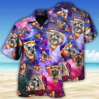 Schnauzer Aloha Hawaii Shirt - Dog Lover Mysterious Galaxy Pizza Hawaiian Shirt For Summer - Perfect Gift For Dog Lovers, Friend, Family - Seseable
