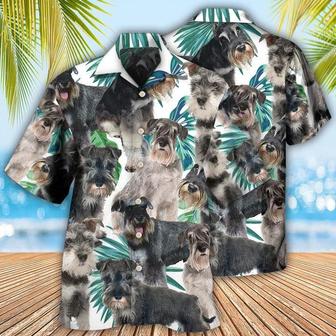 Schnauzer Aloha Hawaii Shirt - Dog Tropical Leaf Cool Hawaiian Shirt For Summer - Perfect Gift For Dog Lovers, Friend, Family - Seseable