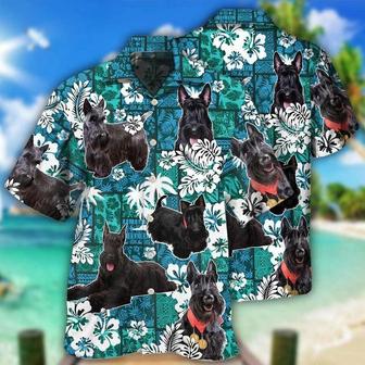 Scottish Terrier Aloha Hawaii Shirt - Scottish Terrier Dog Lovely Tribal Tropical Style Hawaiian Shirt For Summer - Perfect Gift For Dog Lovers, Friend, Family - Seseable
