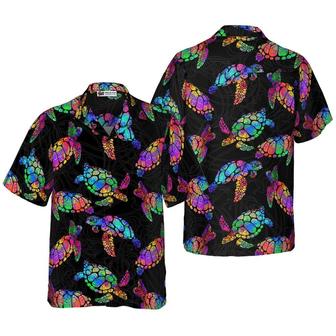 Sea Turtle Hawaiian Shirt, Boho Style Turtle Shirt For Men & Women - Perfect Gift For Turtle Lover, Friend, Family - Seseable