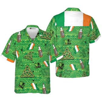 Shamrock Irish People Proud Saint Patrick's Day Hawaiian Shirt, Colorful Summer Aloha Shirts For Men Women, Perfect Gift For Husband, Wife - Seseable