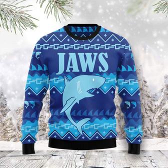 Shark Jaws Christmas Funny Blue Ugly Sweater | Favorety CA