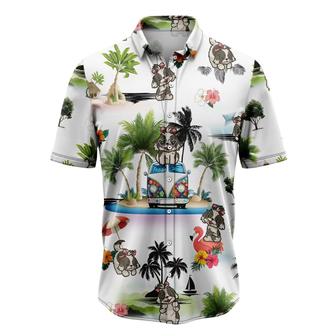 Shih Tzu Hawaiian Shirt, Dog Hippie Car Palm Vacation Aloha Shirt For Men Women - Perfect Gift For Dog Lovers, Husband, Boyfriend, Friend, Wife - Seseable