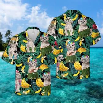 Shih Tzu Hawaiian Shirt, Tropical Summer Leaves Hawaiian Shirt For Men - Perfect Gift For Shih Tzu Lovers, Husband, Boyfriend, Friend, Family - Seseable