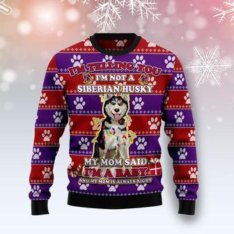 Siberian Husky Baby Christmas Ugly Christmas Sweater - Thegiftio UK