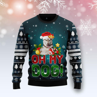 Siberian Husky Oh My Dog Ugly Sweater For Men And Women - Thegiftio UK