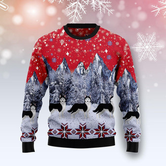 Siberian Husky Snow Ugly Christmas Sweater - Thegiftio UK