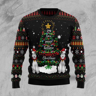 Siberian Husky Ugly Christmas Sweater - Thegiftio UK
