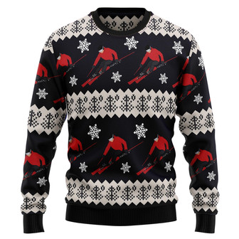 Skiing Ugly Christmas Sweater For Men - Thegiftio UK