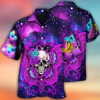 Skull Aloha Hawaiian Shirt For Summer - Skull Butterfly Snake Lighting Flower Hawaiian Shirt - Perfect Gift For Men, Women, Skull Lover - Seseable