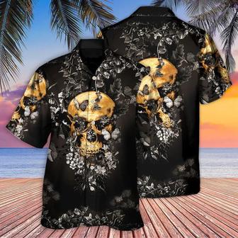 Skull Aloha Hawaiian Shirt For Summer - Skull Flowers Grow Out Of Dark Moments Hawaiian Shirt - Perfect Gift For Men, Women, Skull Lover - Seseable