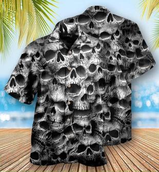 Skull Aloha Hawaiian Shirt For Summer - Skull No Fear No Pain Hawaiian Shirt - Perfect Gift For Men, Women, Skull Lover - Seseable