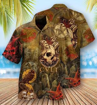 Skull Aloha Hawaiian Shirt For Summer - Skull Not Today Satan Cool Hawaiian Shirt - Raven And Blood Moon Hawaiian Shirt - Perfect Gift For Men, Women, Skull Lover - Seseable