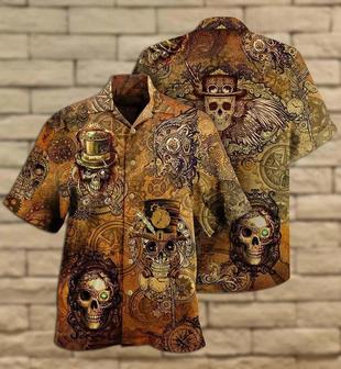 Skull Aloha Hawaiian Shirt For Summer - Skull Pirates Retro Style Hawaiian Shirt - Perfect Gift For Men, Women, Skull Lover - Seseable