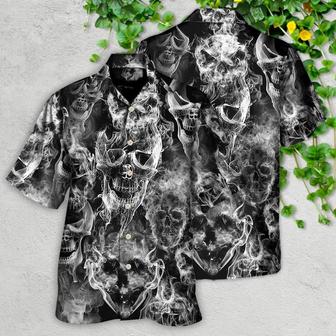 Skull Aloha Hawaiian Shirt For Summer - Skull Smoke Kill This Life Hawaiian Shirt - Perfect Gift For Men, Women, Skull Lover - Seseable