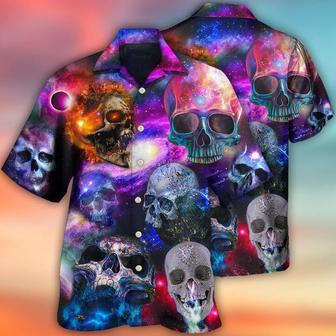 Skull Aloha Hawaiian Shirt For Summer - Skull So Amazing Galaxy Style Hawaiian Shirt - Perfect Gift For Men, Women, Skull Lover - Seseable