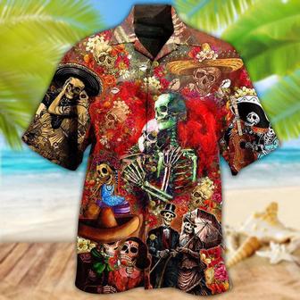 Skull Aloha Hawaiian Shirt For Summer - Skull Until We Are Seperated By Death Hawaiian Shirt - Flower Colorful Hawaiian Shirt - Perfect Gift For Men, Women, Skull Lover - Seseable