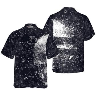 Skull Hawaiian Shirt, Skull Space Galaxy Constellation Hawaiian Shirt, Colorful Summer Aloha Shirt, Perfect Gift For Friend, Family, Husband, Wife - Seseable