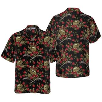 Skull King Of Pirates In Crown Aloha Hawaiian Shirt For Summer, Colorful Shirt For Men Women, Perfect Gift For Friend, Team, Family - Seseable