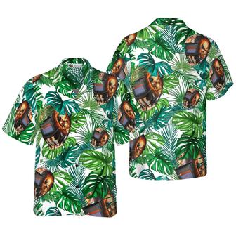 Skull Welder Helmet Tropical Aloha Hawaiian Shirt For Summer, Colorful Shirt For Men Women, Perfect Gift For Friend, Team, Family - Seseable