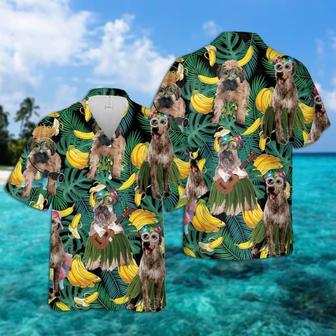 Soft Coated Wheaten Terrier Hawaiian Shirt, Tropical Leaves Hawaiian Shirt For Men - Perfect Gift For Dog Lovers, Husband, Boyfriend, Friend, Family - Seseable