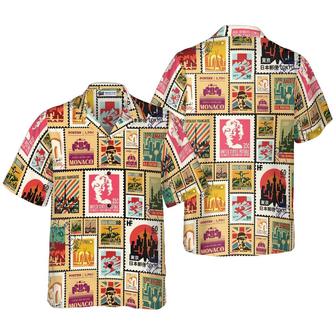 Stamps Cities World Travel Hawaiian Shirt, Vintage Stamps Hawaiian Shirt, Summer Aloha Shirt - Perfect Gift For Men, Women, Husband, Friend, Family - Seseable