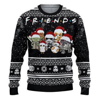 Star Wars Friends Baby Yoda Fan Multiple Styles Ugly Christmas Sweaters | Favorety