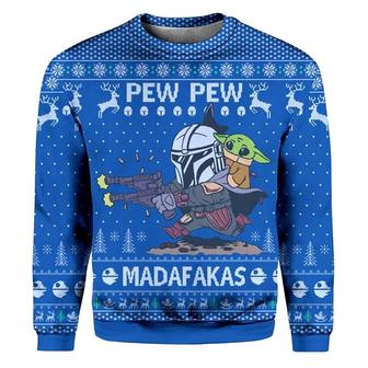 Star Wars Pew Madafakas Baby Yoda Ugly Christmas Sweaters | Favorety CA