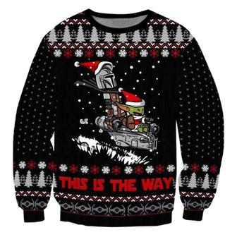 Star Wars This Is The Way Baby Yoda Ugly Christmas Sweaters | Favorety CA