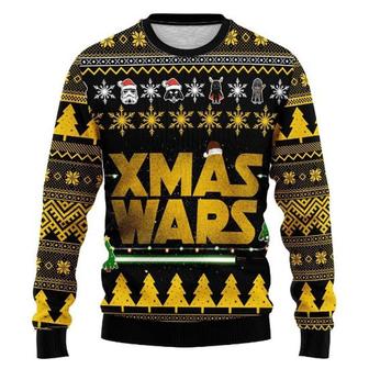 Star Wars Yellow And Green Bling Style Ugly Christmas Sweaters | Favorety UK