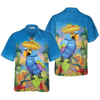 Summer Beach Parrot Hawaiian Shirt, Colorful Summer Aloha Shirts For Men Women, Perfect Gift For Husband, Wife, Boyfriend, Friend - Seseable
