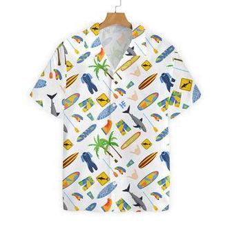 Surfing Pattern, Coconut Tree Hawaiian Shirt, Surfing Aloha Shirt, Summer Hawaiian Shirt - Perfect Gift For Men Women, Beach Lover, Friends, Family, Summer Lovers - Seseable