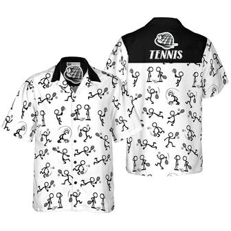Tennis Aloha Hawaiian Shirt, Stick Figures Tennis Aloha Shirt, Tennis Hawaiian Shirt For Summer - Perfect Gift For Men, Women, Tennis Lover, Friend - Seseable