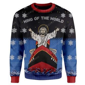 Titanic Jesus King Of The World Custom Cosplay Ugly Sweater | Favorety CA